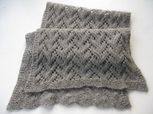 Lace scarf handknitted from Gotland yarn.